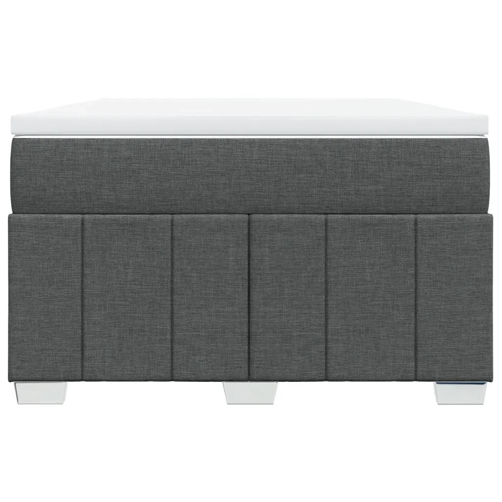 Giroletto a Molle con Materasso Grigio Scuro 120x200 cm Tessuto 3285464