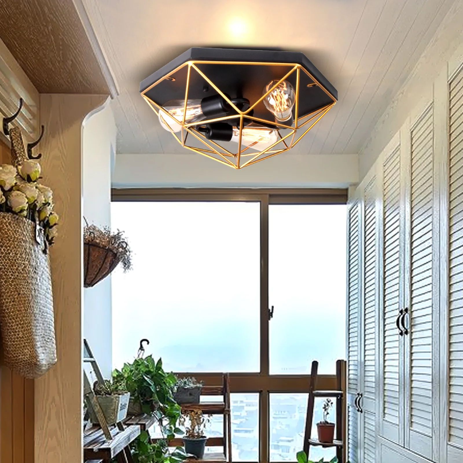 Plafoniera Da Soffitto Black Gold APP1094-3C