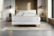 Pacchetto letto completo - Materasso 180x200cm + Box spring con doghe (kit) + 2 cuscini + Piumino - Vingt-Quatre
