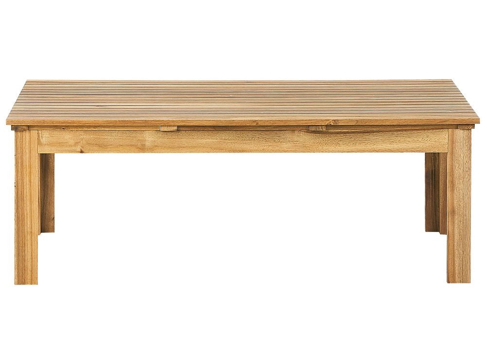 Set Conversazione Giardino Legno Acacia Cuscini Neri Moderno Esterno 4 Posti con Tavolino