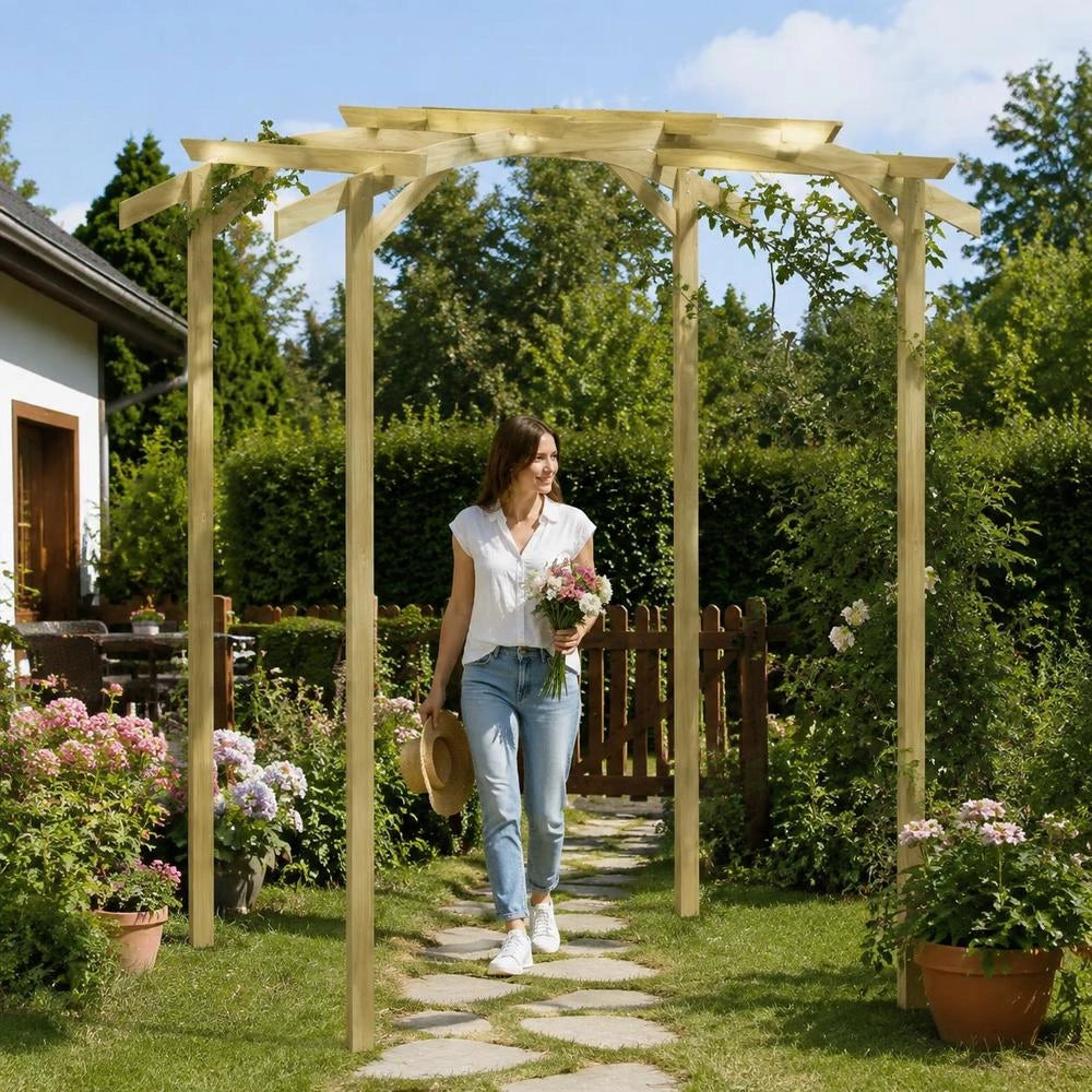 Garden Pergola, Pine Wood, Impregnated, 180x197x210 Cm