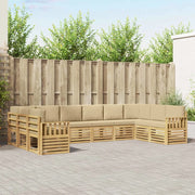 Set di divani da esterno 7 pcs Bianco e Beige