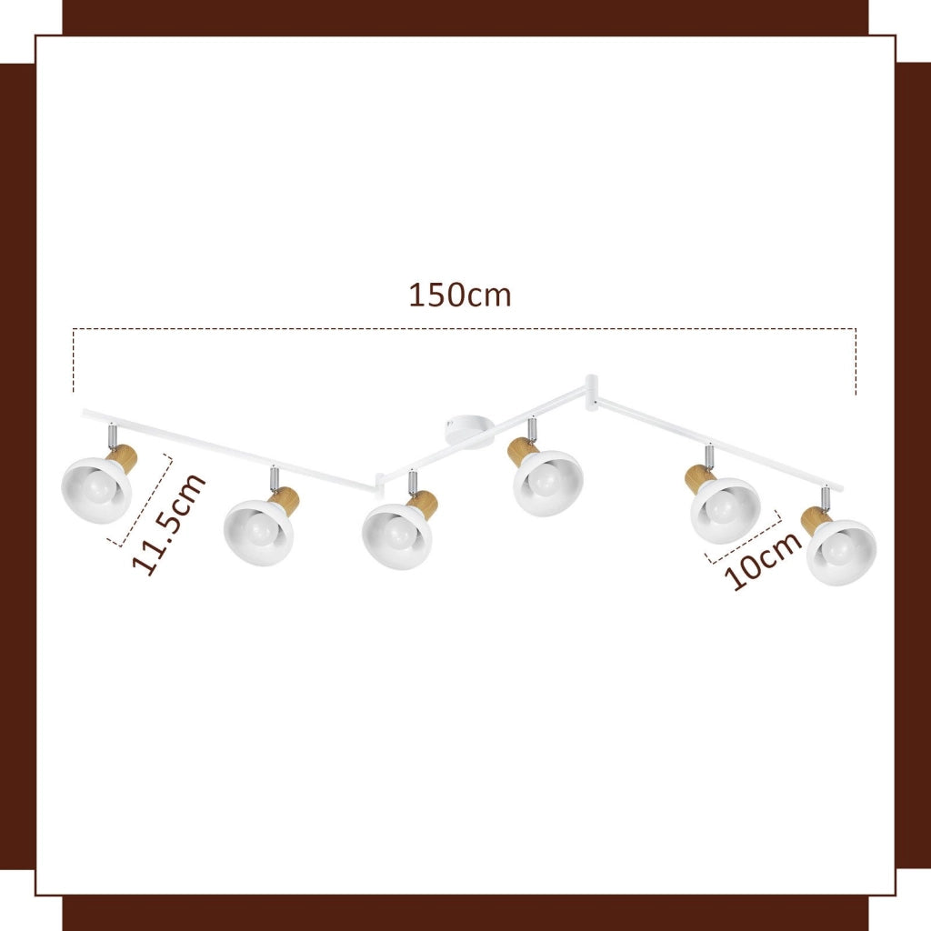 ZMH Faretto da soffitto regolabile E14 a 3 fiamme nero vintage