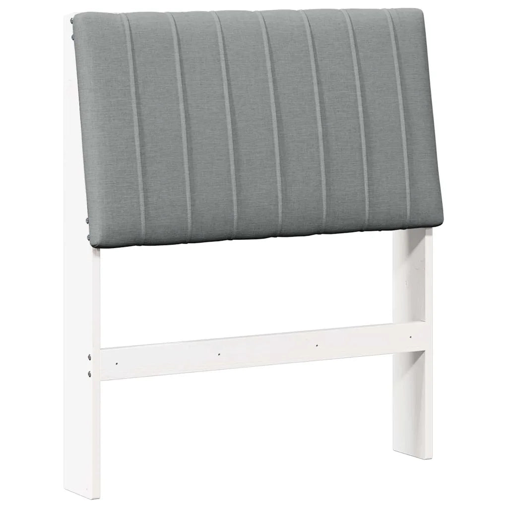 Testiera imbottita Grigio chiaro 80 cm Pino massello 879423
