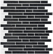 Decalcomanie per pavimento in silicone, 10 pezzi, autoadesivi per pavimenti, per pareti, bagni, neri, 30 x 30 cm