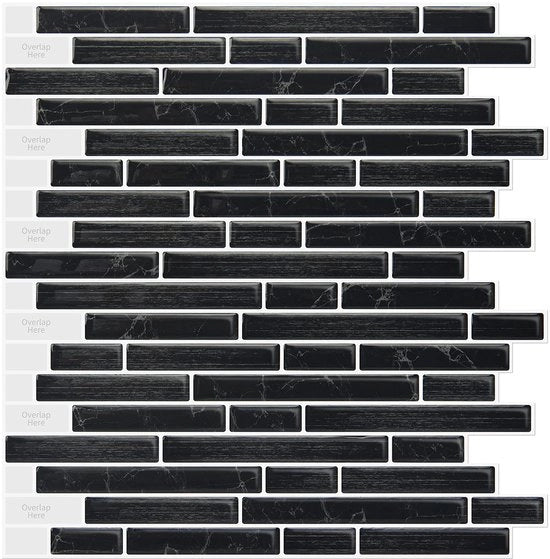 Decalcomanie per pavimento in silicone, 10 pezzi, autoadesivi per pavimenti, per pareti, bagni, neri, 30 x 30 cm