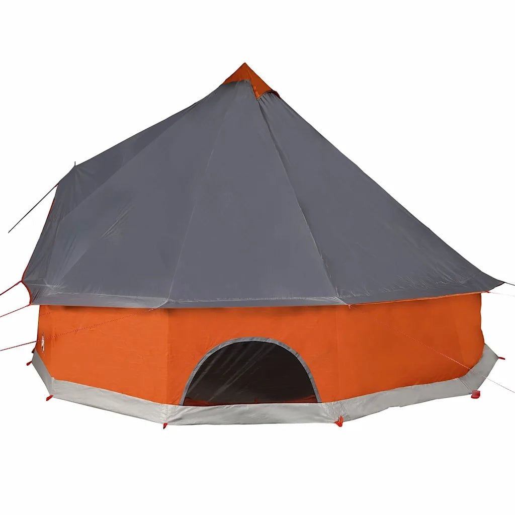 Tenda Familiare Tipi 12 Persone Grigia e Arancione Impermeabile 94593