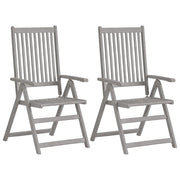 Sedie da Giardino Reclinabili 2pz con Cuscini Massello Acacia 3064702