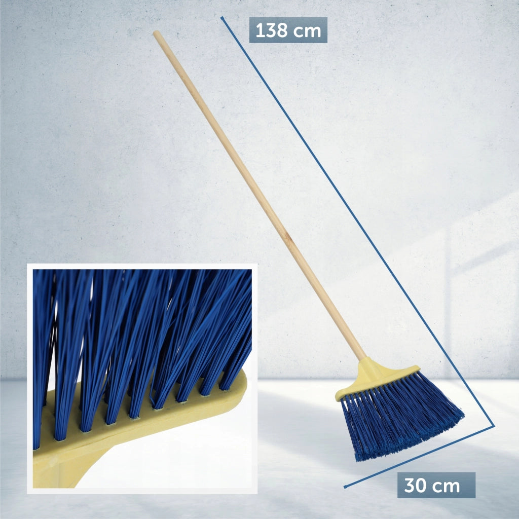 Scopa da strada KADAX con manico in legno da 30 cm