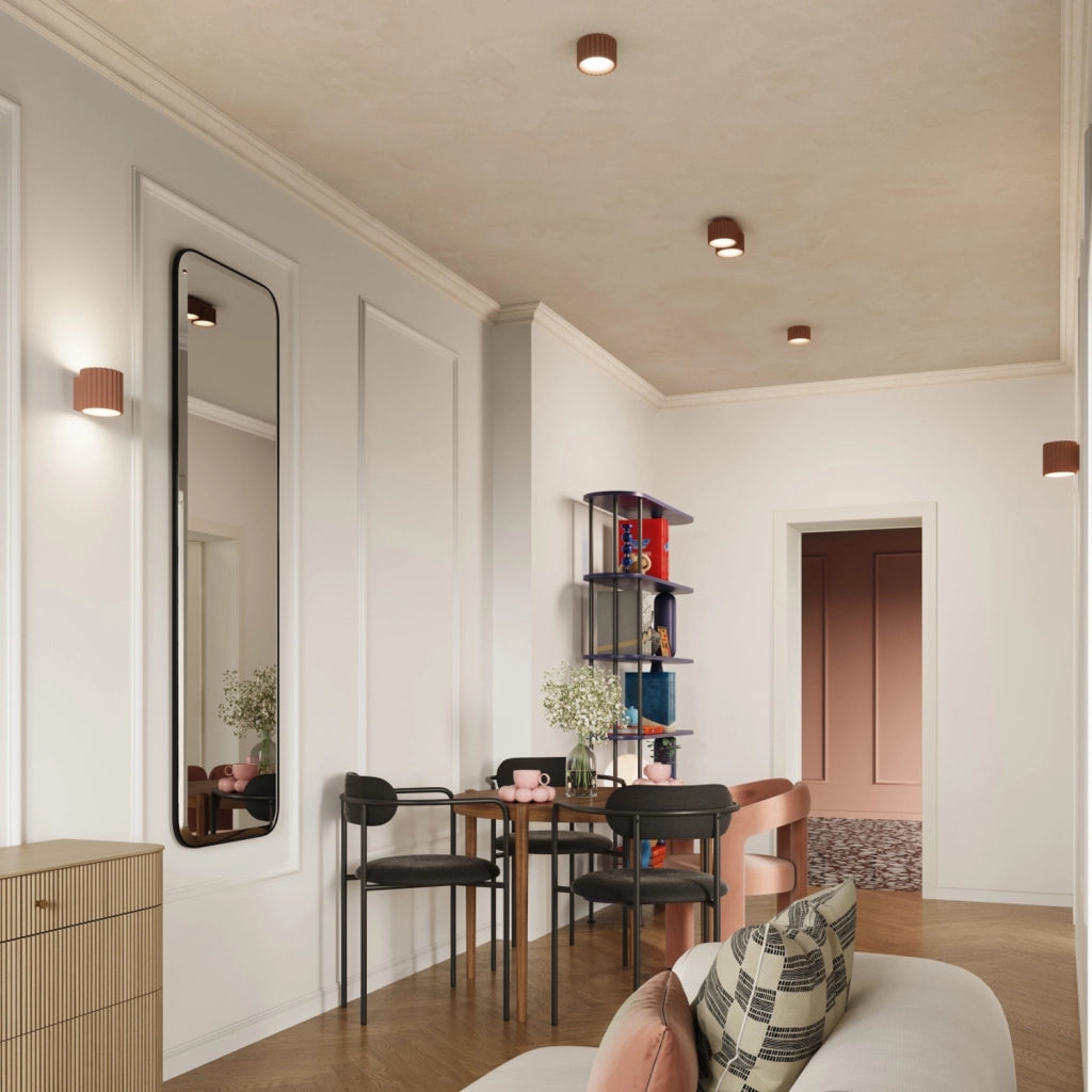 Plafoniera moderna mocca ovale 21cm 2xGX53 VISTAO Pure
