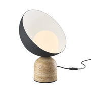 Lampada Da Tavolo Contemporanea Tavo Pietra Calcarea Nera 1 Luce G9