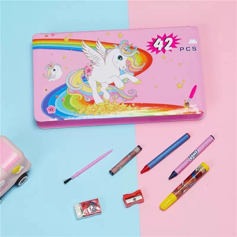 Trade Shop - Set Artistico Da 42pz Per Dipingere Colorare Per Bambini Per Attività Manuali Artistiche -