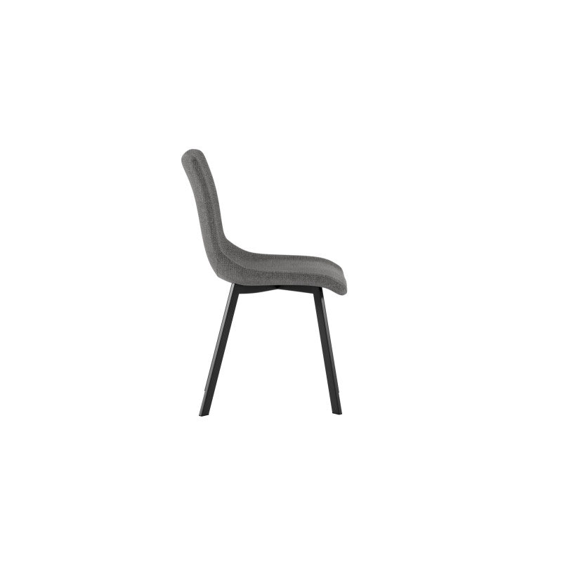 Sedia rivestita in tessuto easy-clean Gambe in metallo verniciato Iris 45cm X 56cm H 86cm Stones