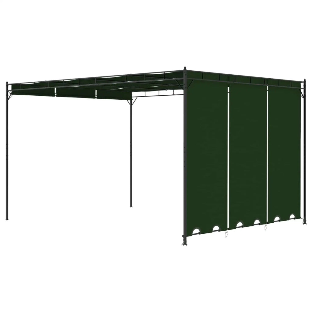 Gazebo 4 x 3 x 2,3 m Verde Poliestere e Acciaio 42030539