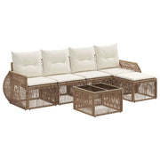 Set Divano da Giardino 6 pcs Beige e Bianco Crema polyrattan 3435408