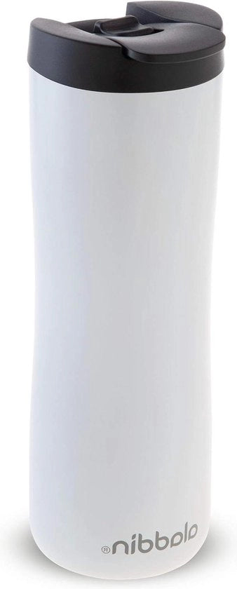 Tazza da Viaggio con Tappo Eriogena a Sostegno di Vento 0,47L Inox con Tappo a Chiave e Termoisolante, Privo di BPA e Resistentente al Lavastoviglie