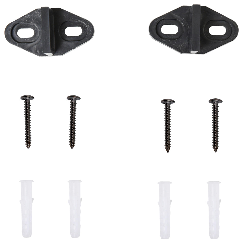 Kit Porte Scorrevoli in Acciaio ¨C Zephmum ¨C Nero, 200x0.6x4 cm