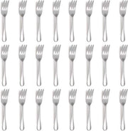 Set di forchette per dolci - 24 pezzi - 145 cm - acciaio inossidabile - torta espresso, dolce, dessert, antipasto - feste, viaggi, matrimoni