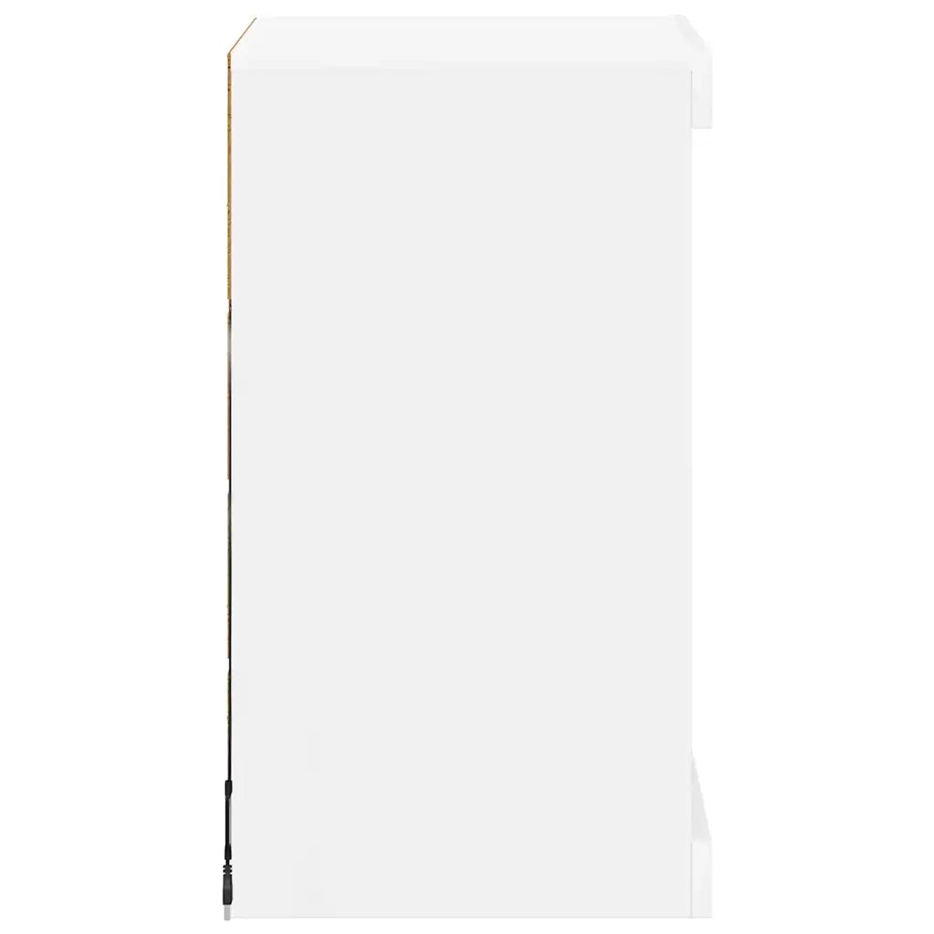 Credenza con Luci LED-Buffet-Armadio da cucina Bianca 41x37x67 cm 759145