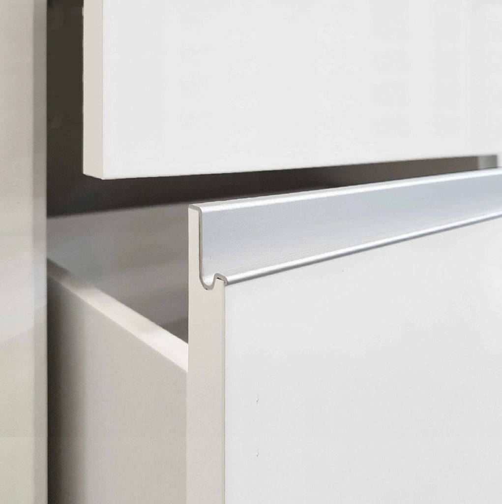WHOUS Credenza a cassettiera Magic 3 ante e 6 cassetti bianco lucido 180x40x105 cm