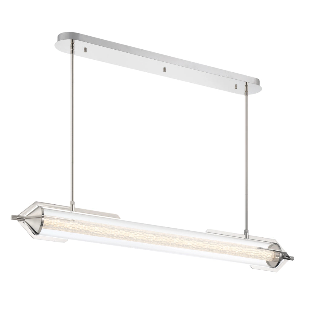 Lampada sospesa Espada cromata 122cm LED 38W Quintiesse