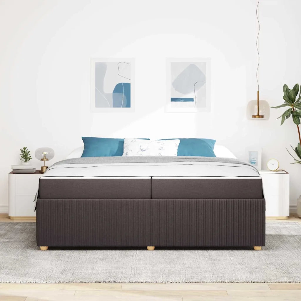 vidaXL Struttura letto con materasso Marrone scuro 200 x 200 cm