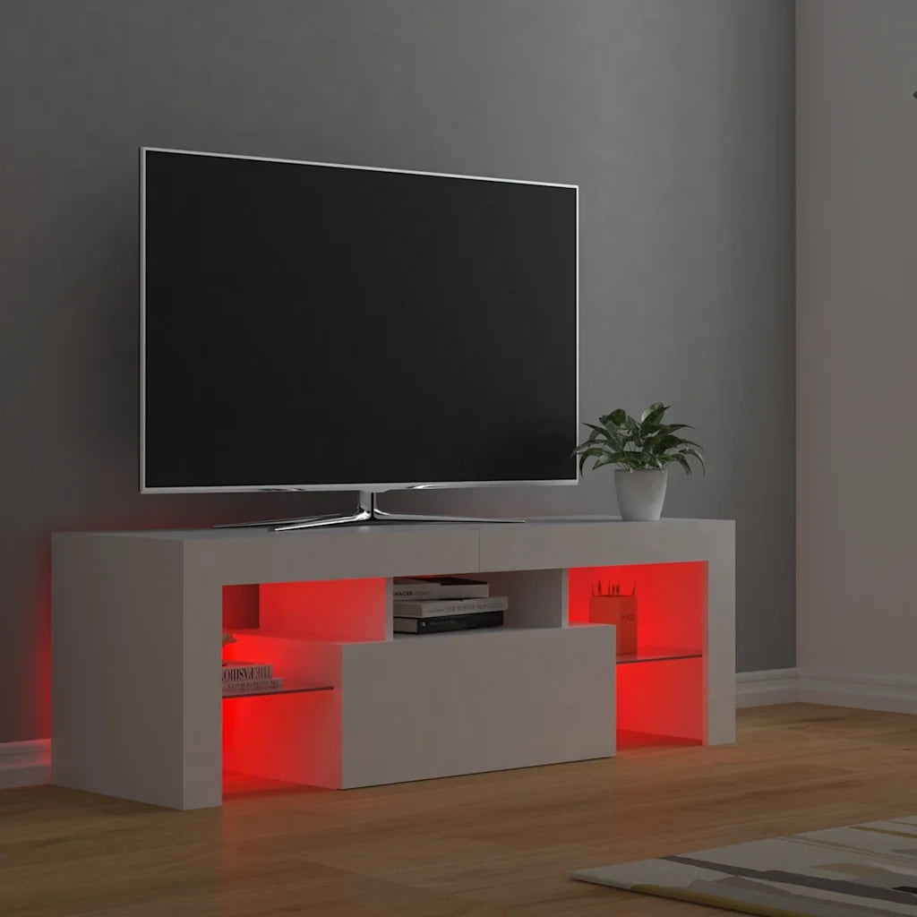Mobile TV | Armadietto TV | Mobile Porta TV con Luci LED Bianco 120x35x40 cm