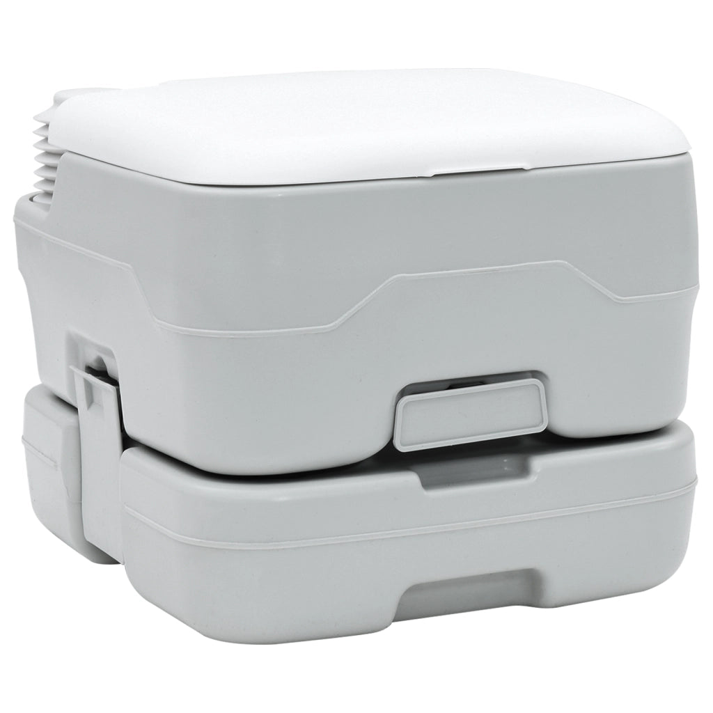 Toilette Portatile  Grigia e Bianca in Plastica 10 L