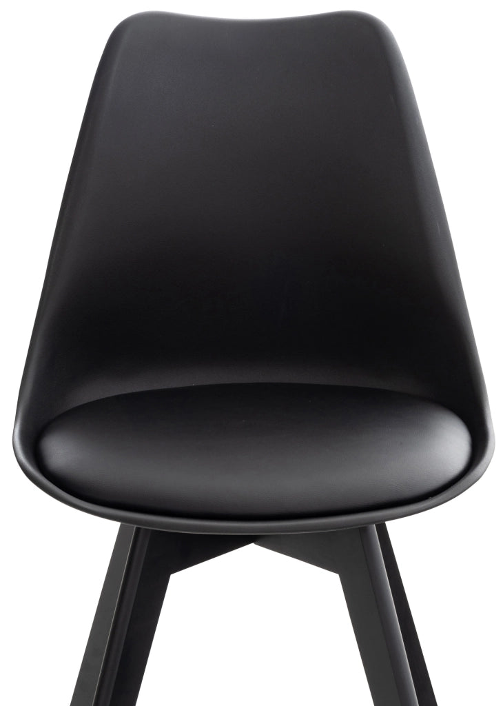 Sedia Pranzo Linares nero/nero,Plastica