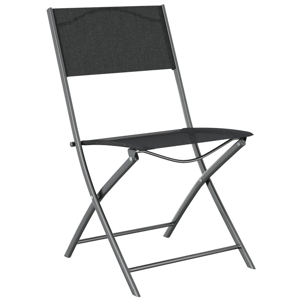 Set da Pranzo da Giardino 3 pz in Acciaio Nero 3203727