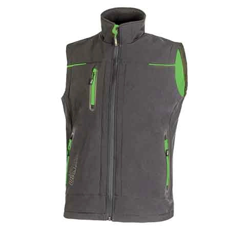 GILET SOFTSHELL 'UNIVERSE' GRIGIO/VERDE Tg. XXXL - UPOWER