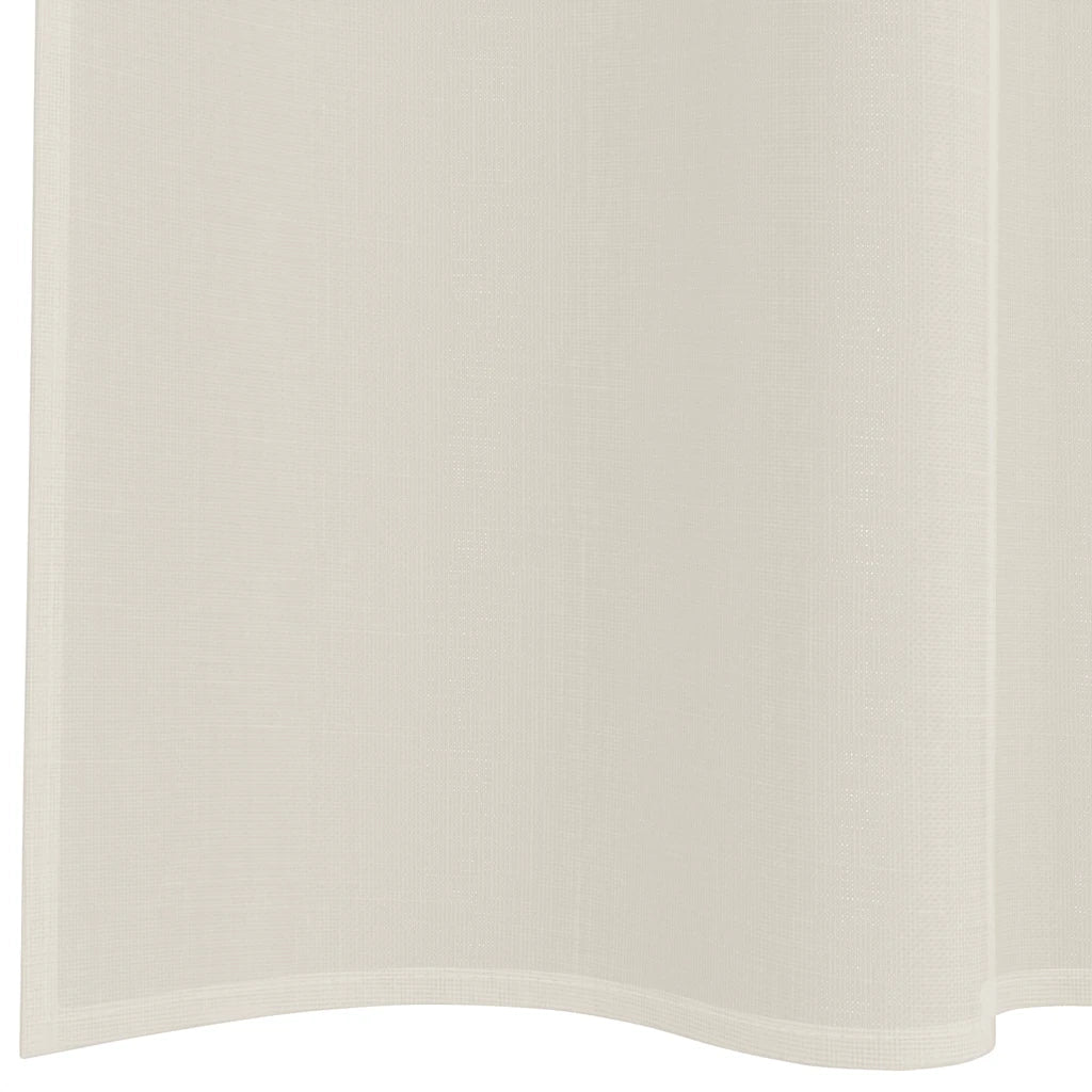 Tende in Voile con Tasche per Aste 2 pz Crema 4102179
