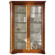 Vetrina in legno massello 2 porte tinta noce l.144 p.49 h.215 - Mobili 2G