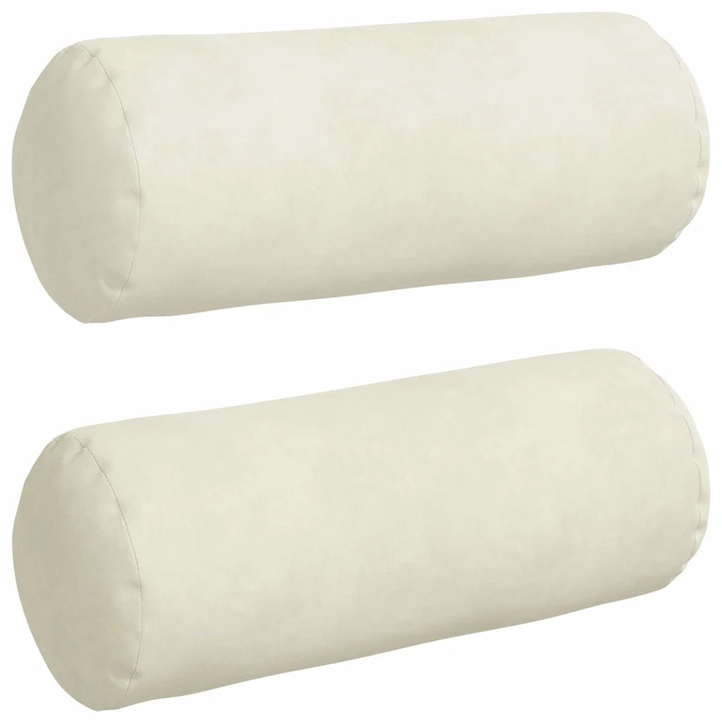 Cuscini a rullo 2 pcs Crema Ø 15 x 40 cm Tessuto in Cords