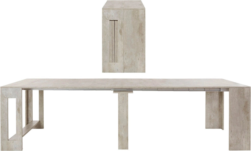 Consolle Allungabile 51/300x90x77 cm Pratika Cemento Bronx