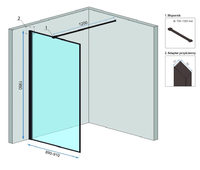 Parete Doccia Rea Bler 90 Con Mensola Evo