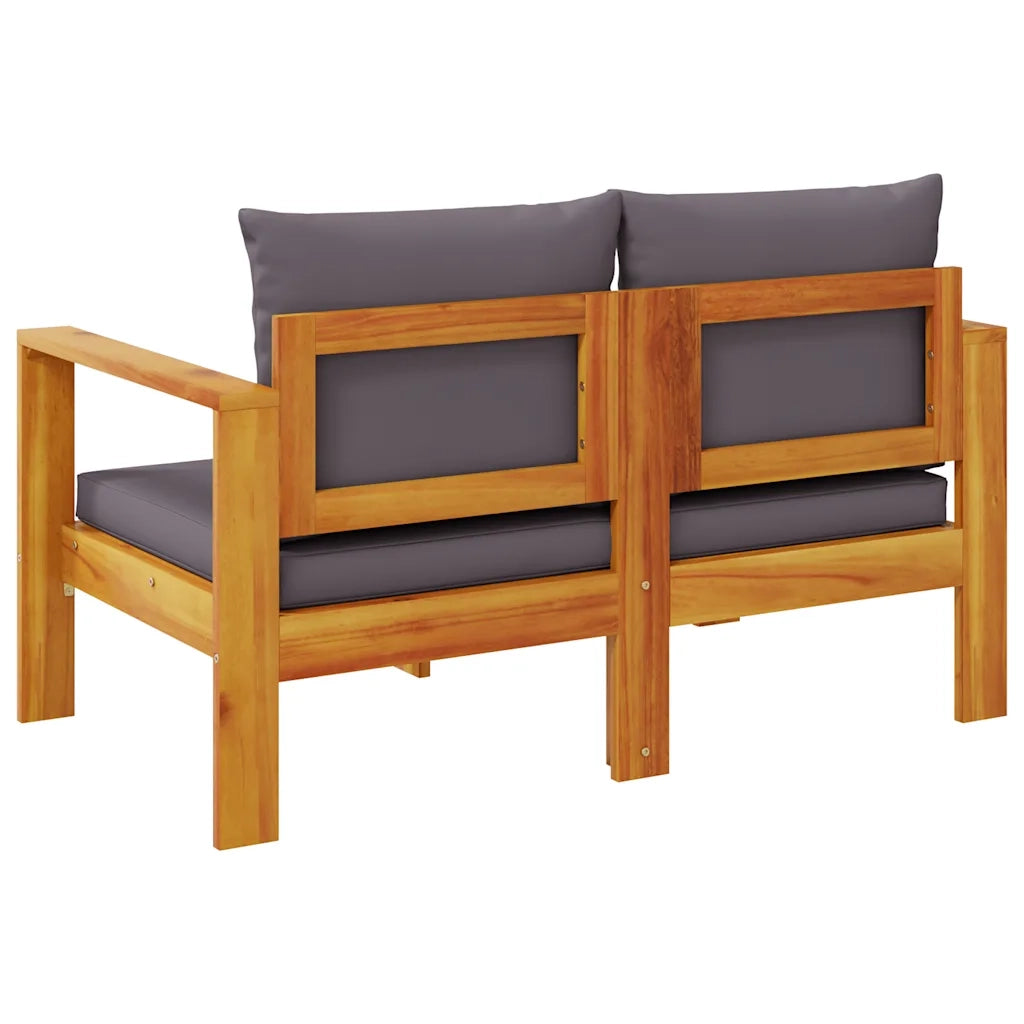 Divano da Giardino con Cuscini 2 Posti-Sofa da giardino Legno Massello di Acacia 626629