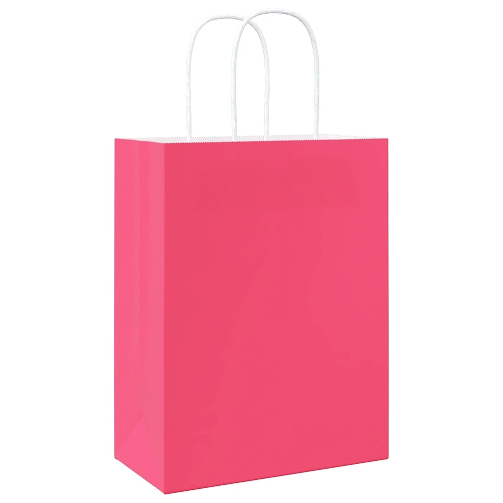 Sacchetti di Carta 50 pz con Manici Rosa 21x11x28 cm CFW1268103