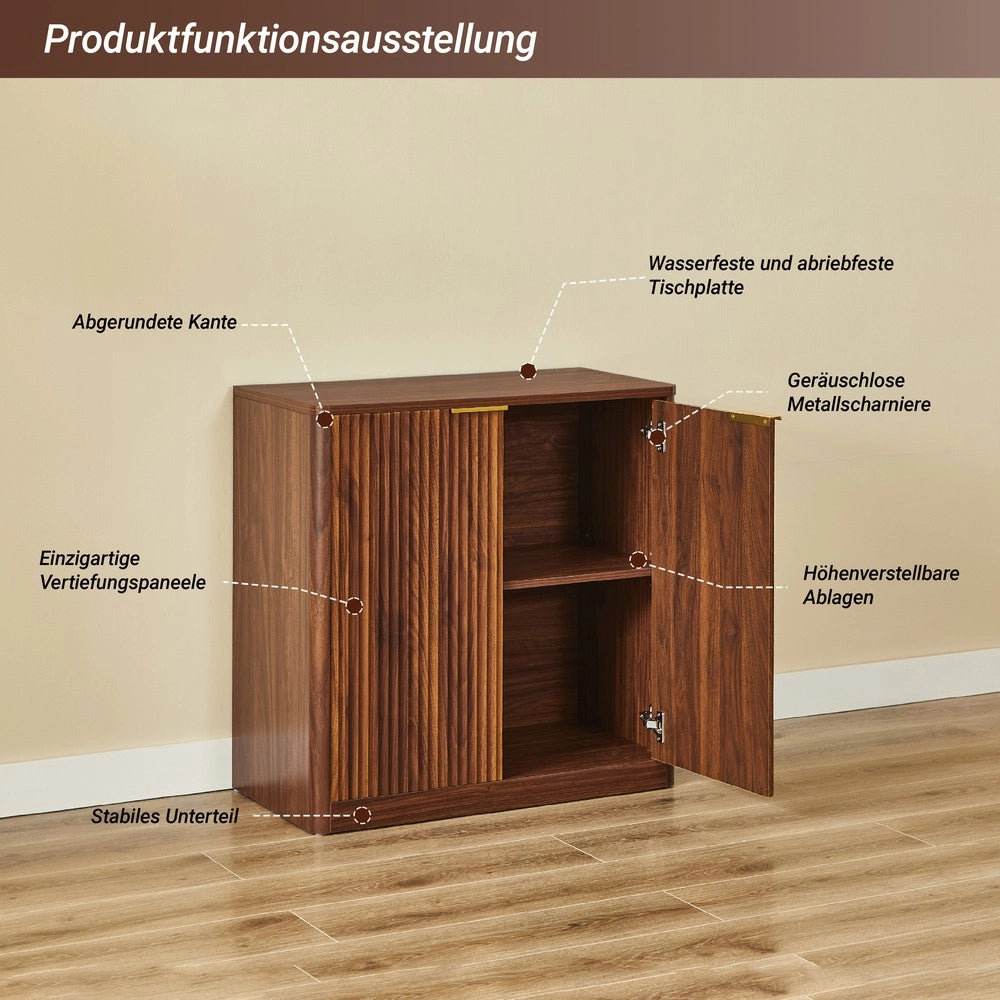 Credenza Buffet ¨C MINIMAL ¨C Marrone, Ripiani Regolabili, 80x40x80 cm