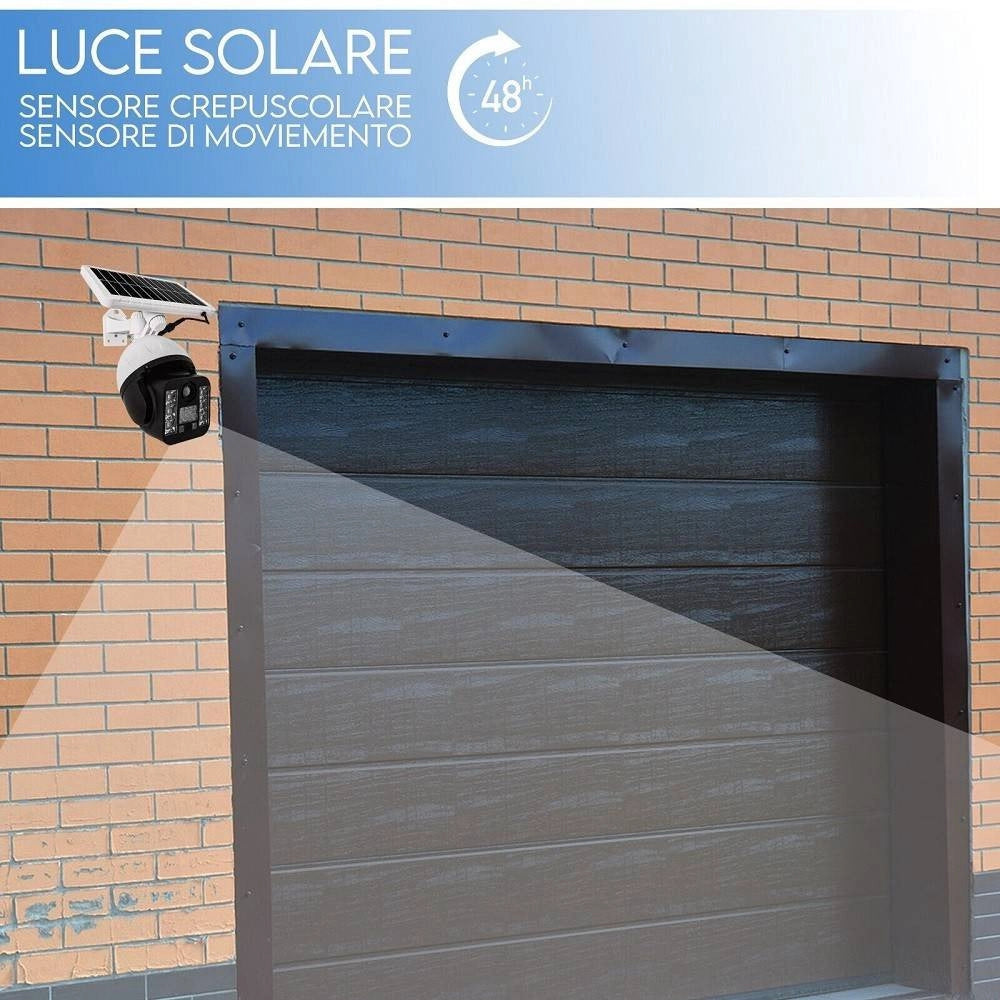 Trade Shop - Telecamera Finta Sicurezza Luce Lampada Solare Con Sensore Di Movimento 60 W Led -