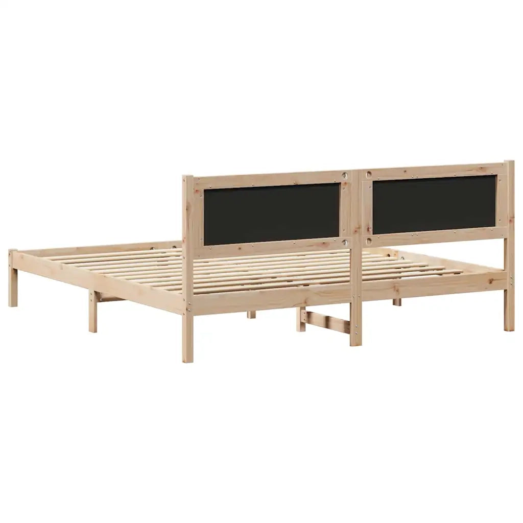 Struttura del letto Grigio chiaro 200 x 200 cm Pino massello