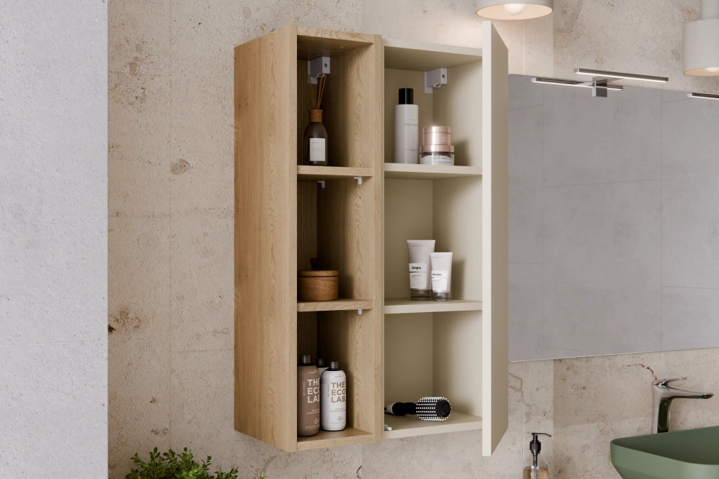 Set mobili bagno con półsłupkiem e regałem Dalia Cashmere 1401 x 1401 x 1401 cm