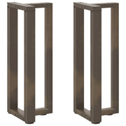 Set di 2 gambe regolabili per tavolo consolle a forma di T 38 x 25 x 73 cm in acciaio verniciato a polvere nero 02_0057316