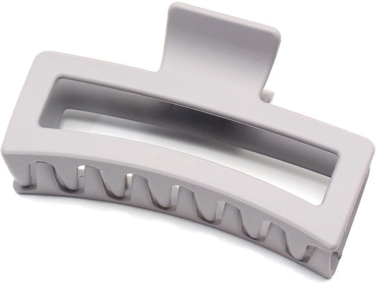Clip per capelli grande in materico grigio scuro per signore, dimensioni 12,7 cm * 5,3 cm, colore grigio.