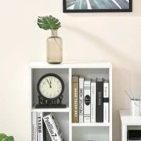 Libreria Moderna a Cubi con 7 Ripiani, in Legno Truciolato, 50x24x106 cm, Bianca
