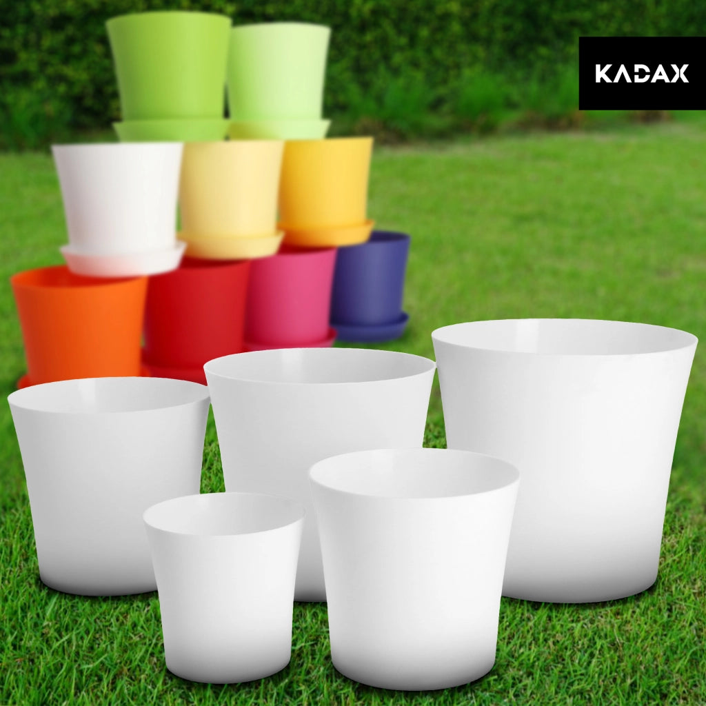 Vaso da fiori KADAX con supporto, coperchio, ciotola rotonda, 11 cm, bianco