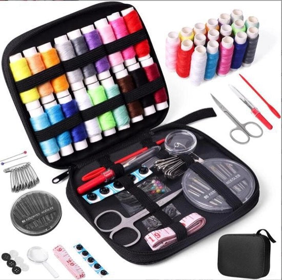Set di cucito - 85 pezzi - Cassetto di cucito - Box di cucito - Cucito - Set di cucito - Set di cucito per iniziati e professionisti - Incl. Filo, forbici, aghi e accessori
