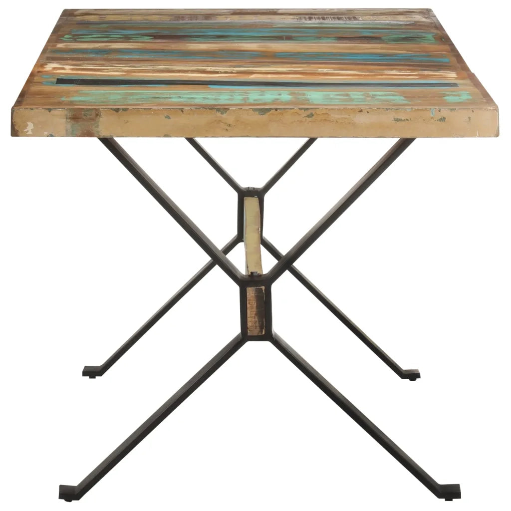 Tavolo da Pranzo 160x80x76 cm in Legno Massello di Recupero cod mxl 11745