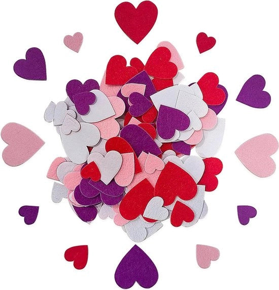 136 pezzi di adesivi a forma di cuore autofissanti per borse della scuola e progetti di artigianato - Cuore di Vilten - Accessori per scrapbooking