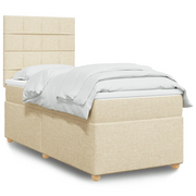 Giroletto a Molle con Materasso Crema 100x200 cm in Tessuto 3293496
